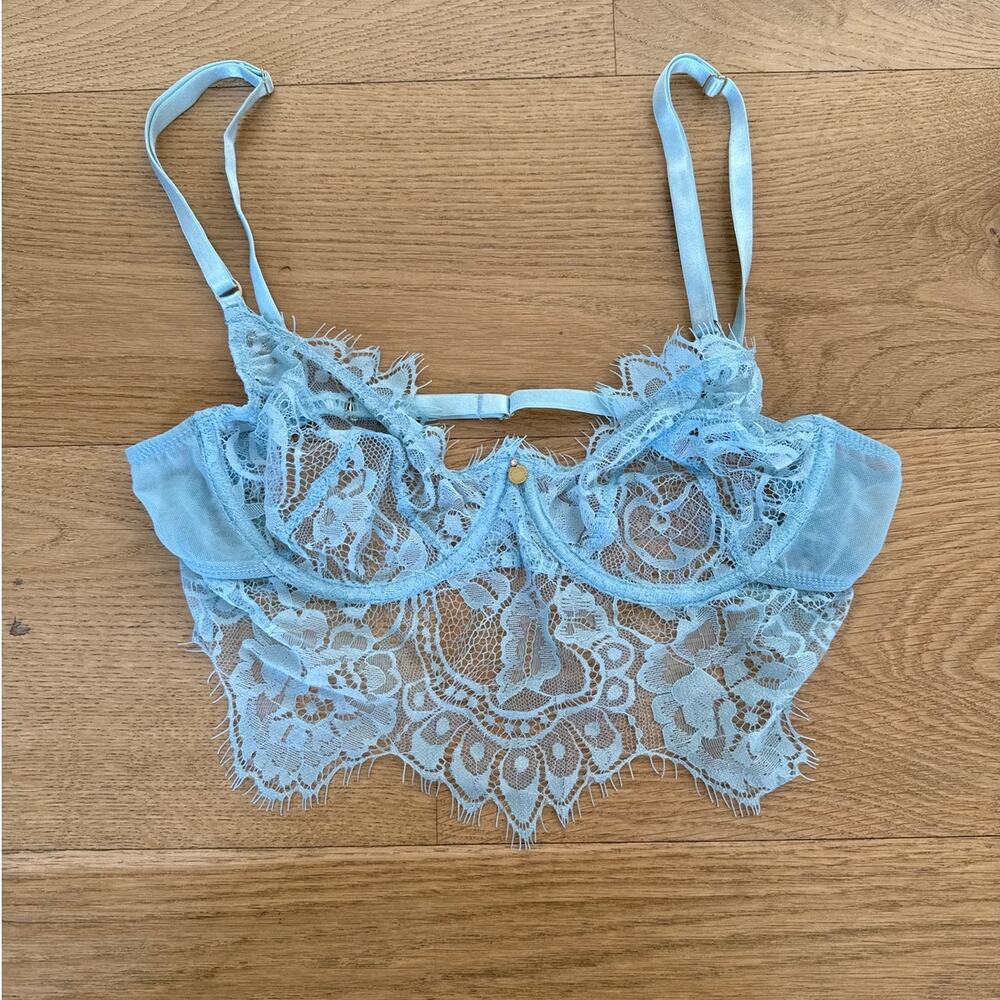 Gooseberry Intimates - Be Mine Sheer Bra Bralette in Baby Blue